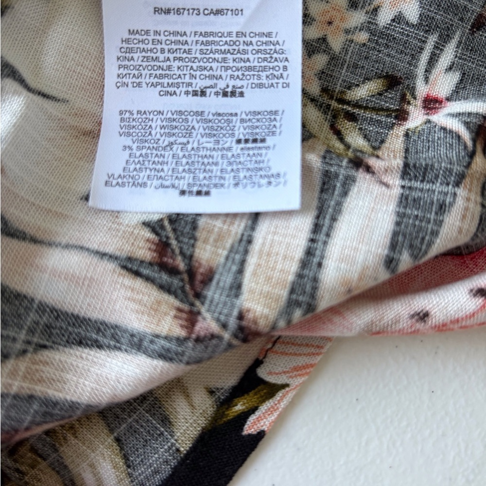 Hurley Highland Tropics Tank Black Hawaiian floral print Size M Luau Surf Beach - Picture 7 of 9